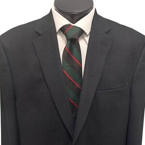 LAUREN Ralph LRL Black Wool Silk Cashmere Blazer 46R